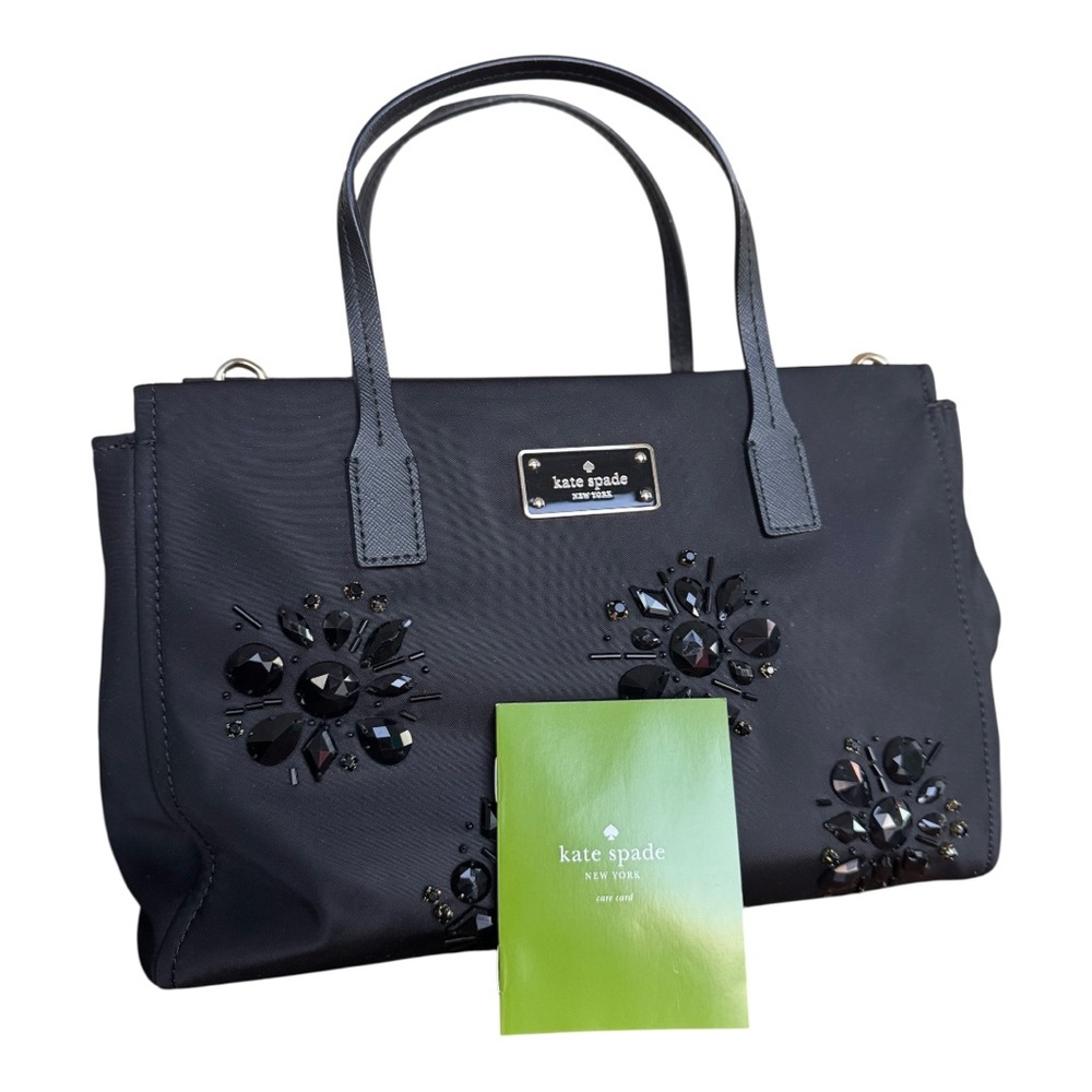 ⚡️SOLD⚡️Authentic NWOT Kate Spade Wilson Road Alyse Embellished Nylon Crossbody - Picture 6 of 13